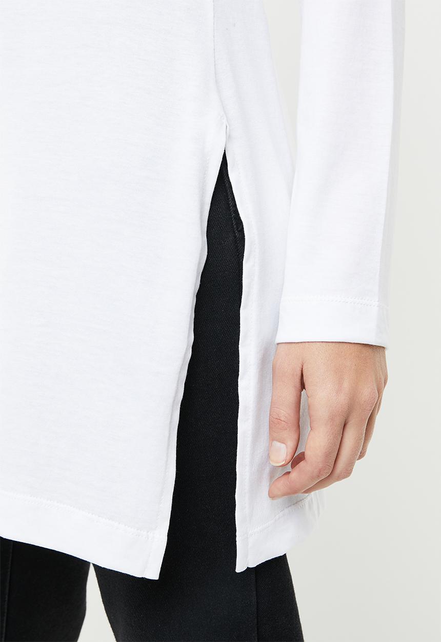 Superbalist - Longline printed tee - white