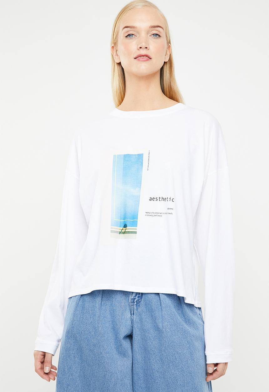 Superbalist - Photographic print boxy tee - white
