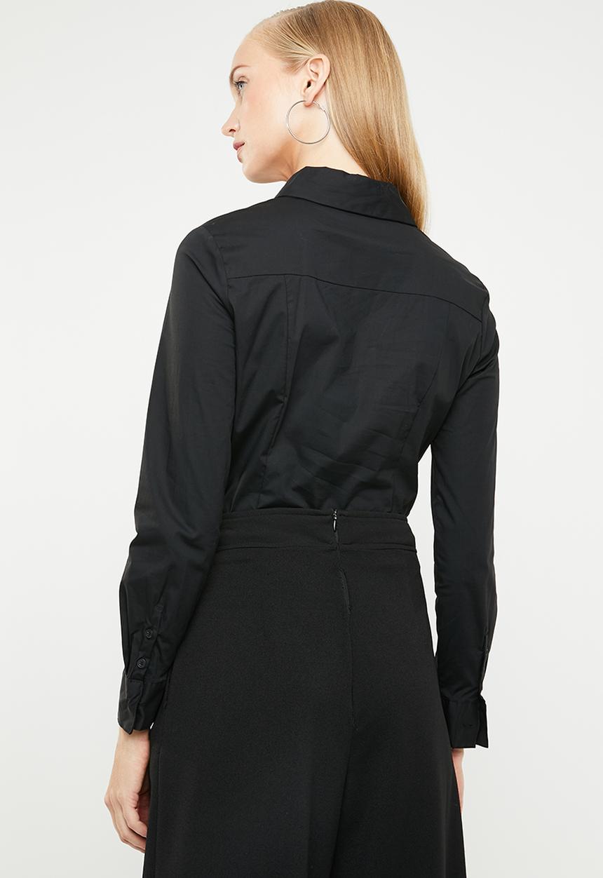 MANGO - Cotton smart shirt - black