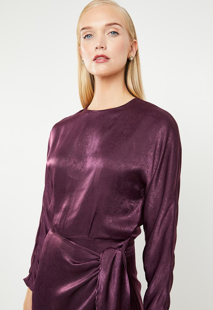 MANGO - Wrap over dress - purple