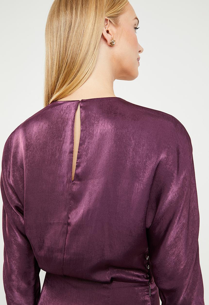 MANGO - Wrap over dress - purple