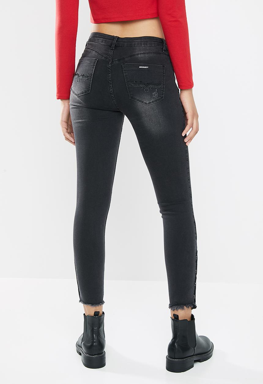 SISSY BOY - Hem press studs axel skinny  - black