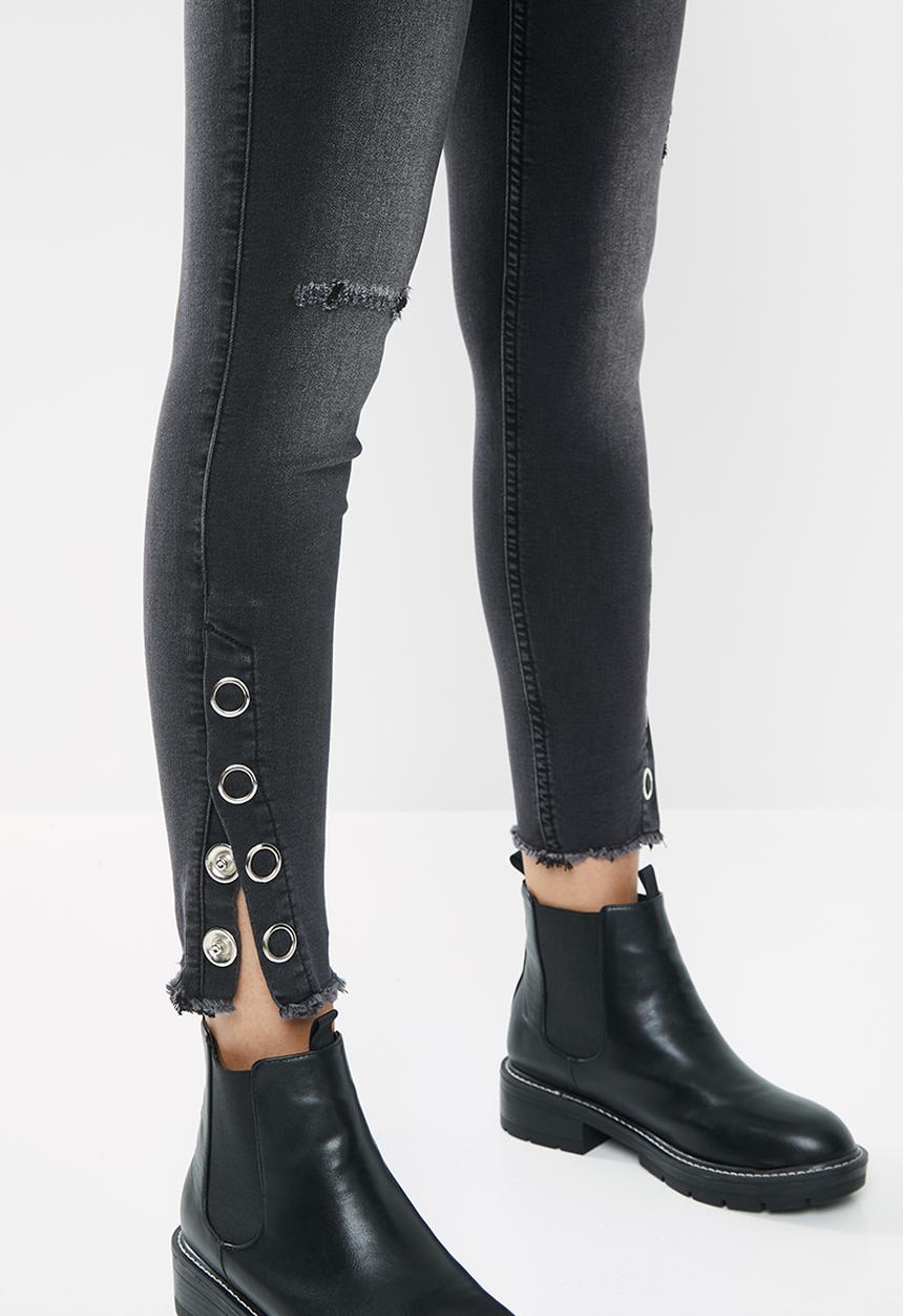 SISSY BOY - Hem press studs axel skinny  - black