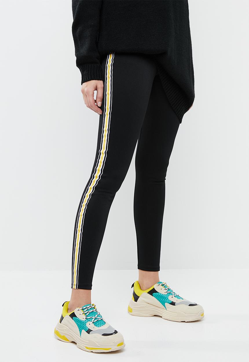 STYLE REPUBLIC - Racing stripe leggings - black