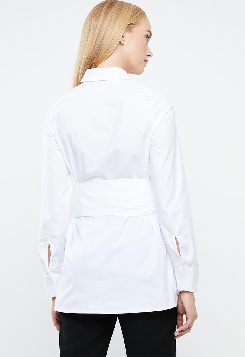 STYLE REPUBLIC - Self-tie shirt - white