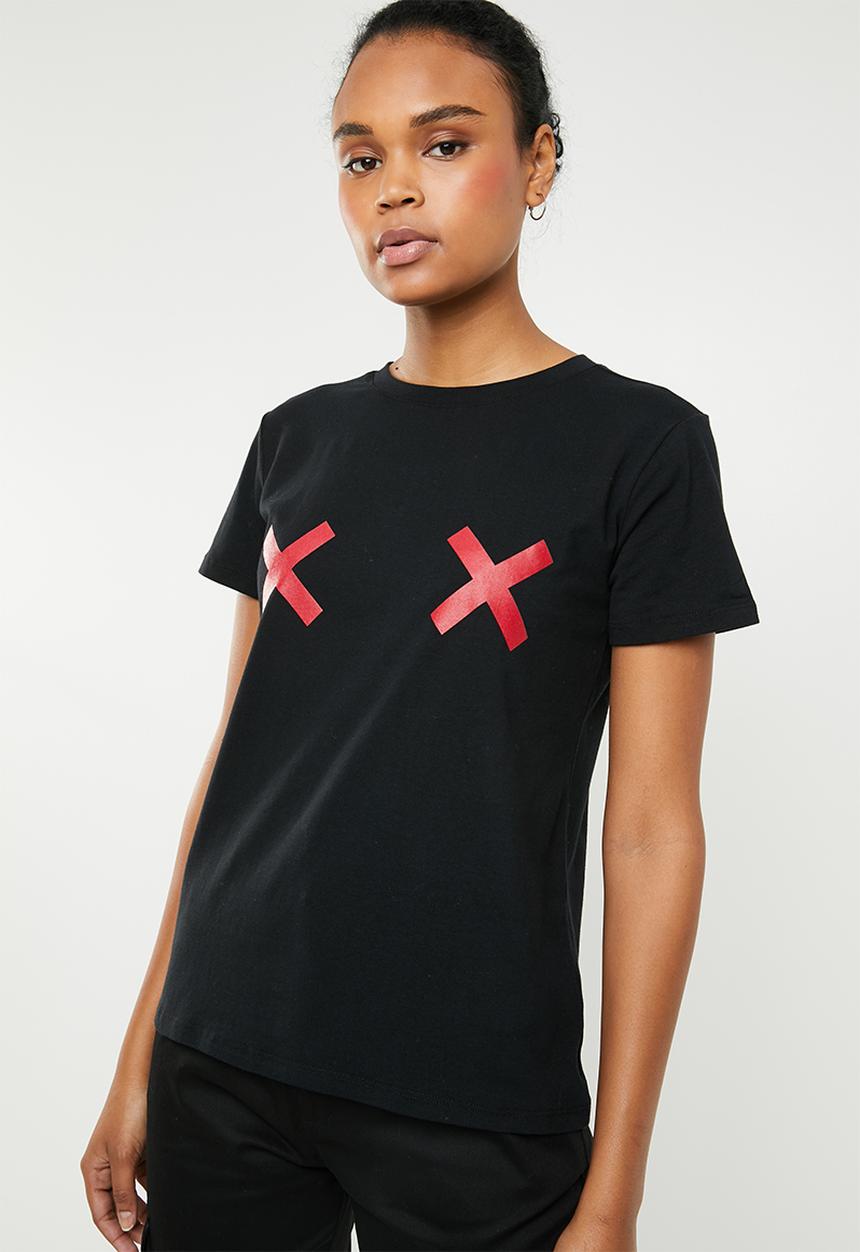 STYLE REPUBLIC - Criss cross T-shirt - black