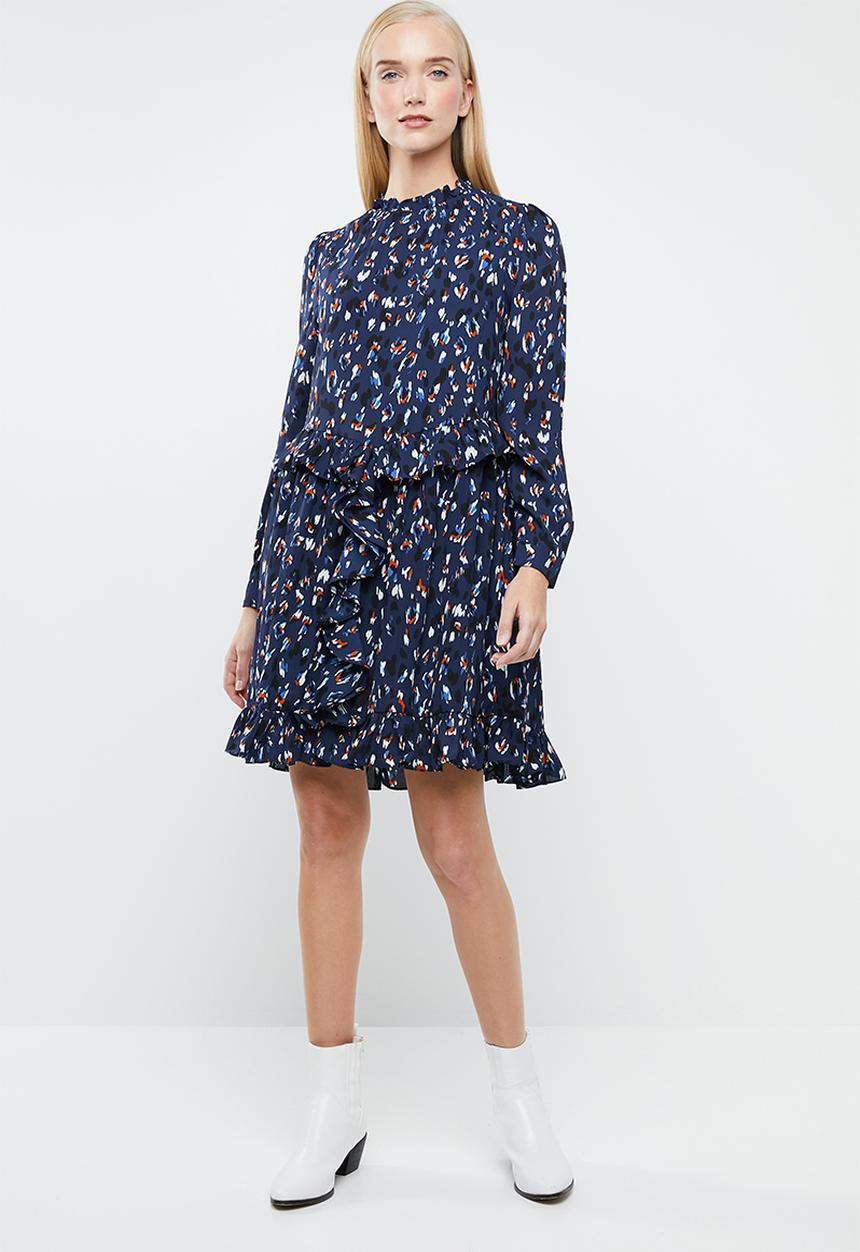 Vero Moda - Abbyshort print dress - blue