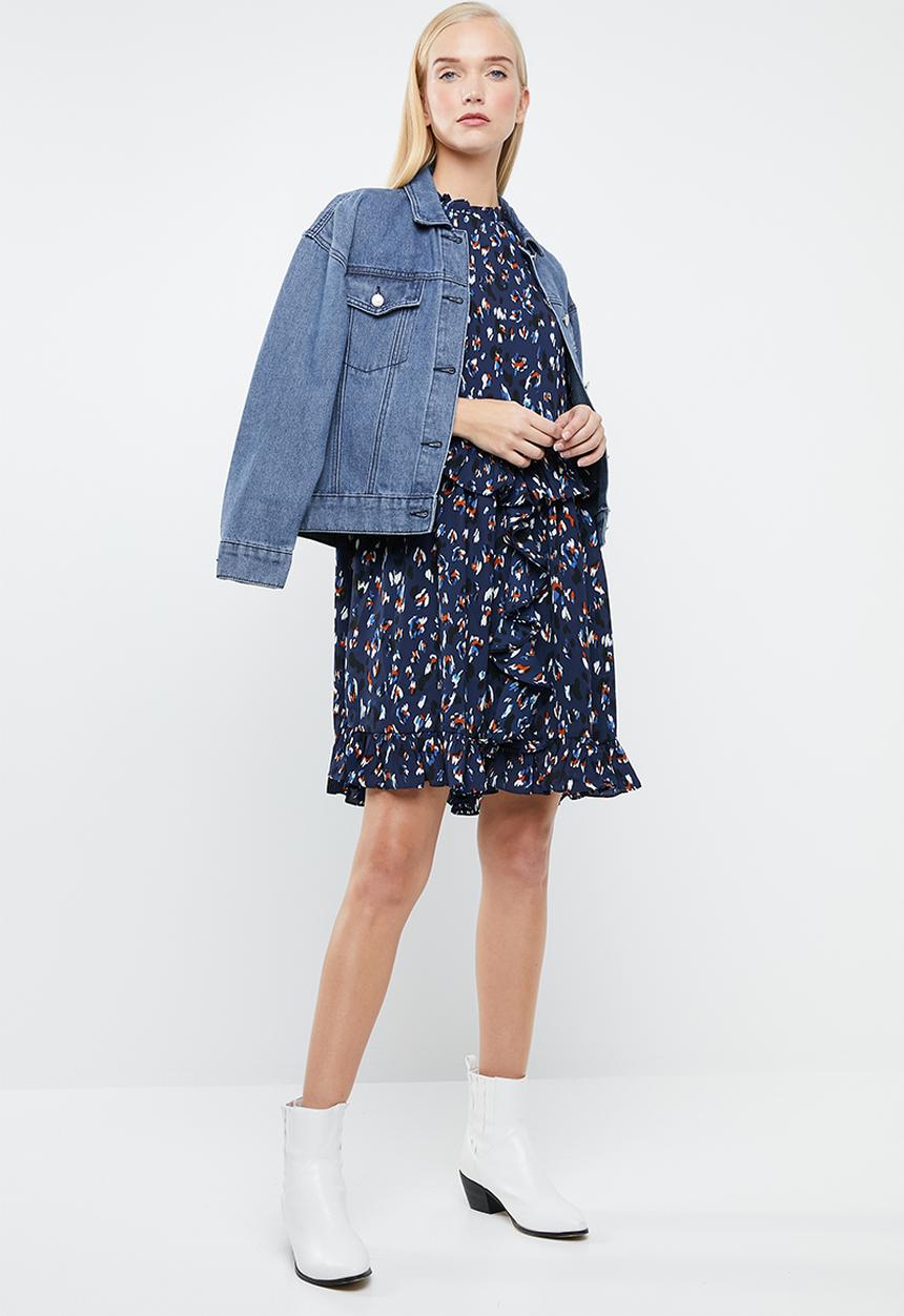 Vero Moda - Abbyshort print dress - blue