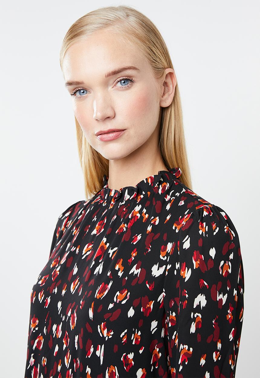 Vero Moda - Abby short dress - black & burgundy