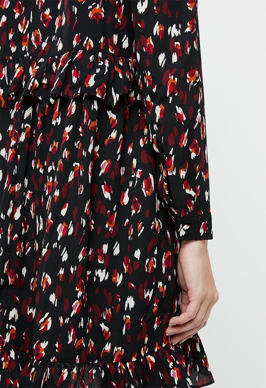 Vero Moda - Abby short dress - black & burgundy