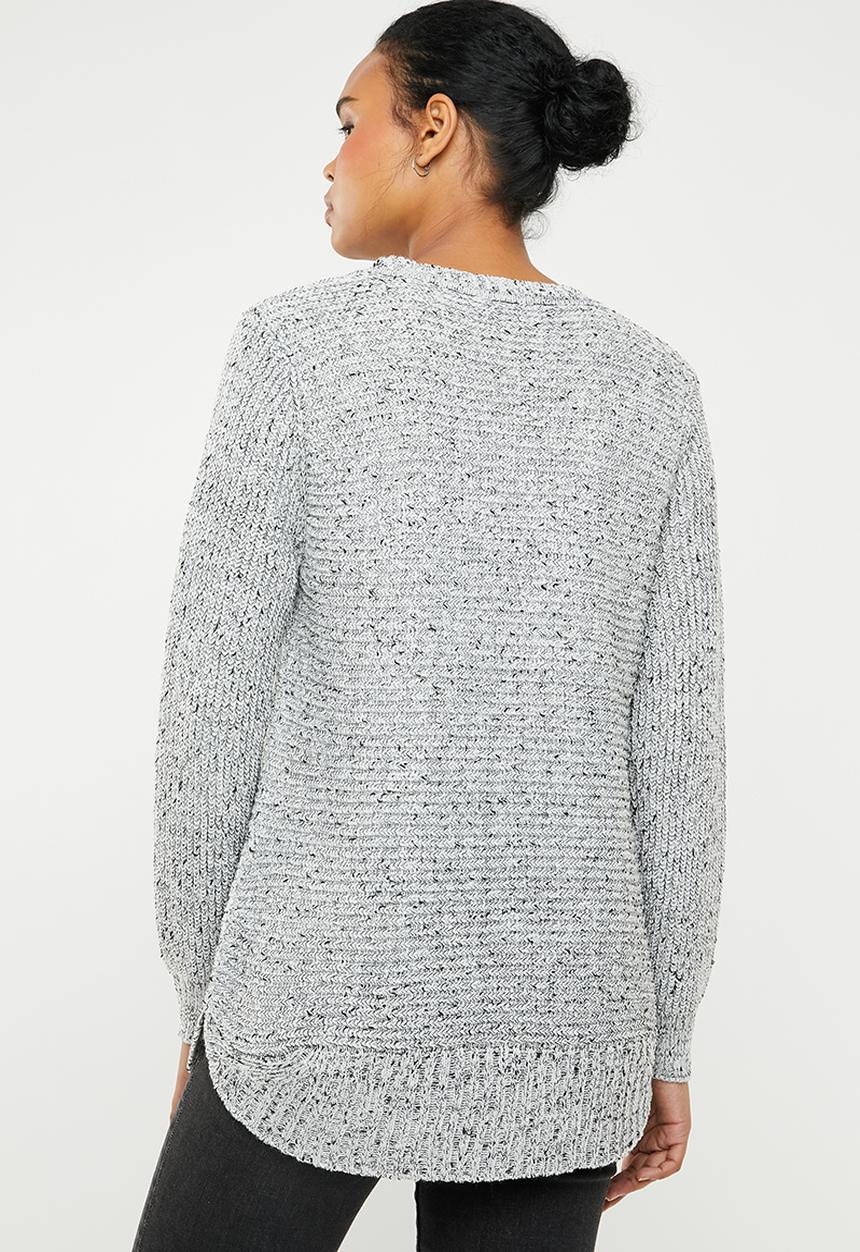 Revenge - Flecked ribbed sweater - grey