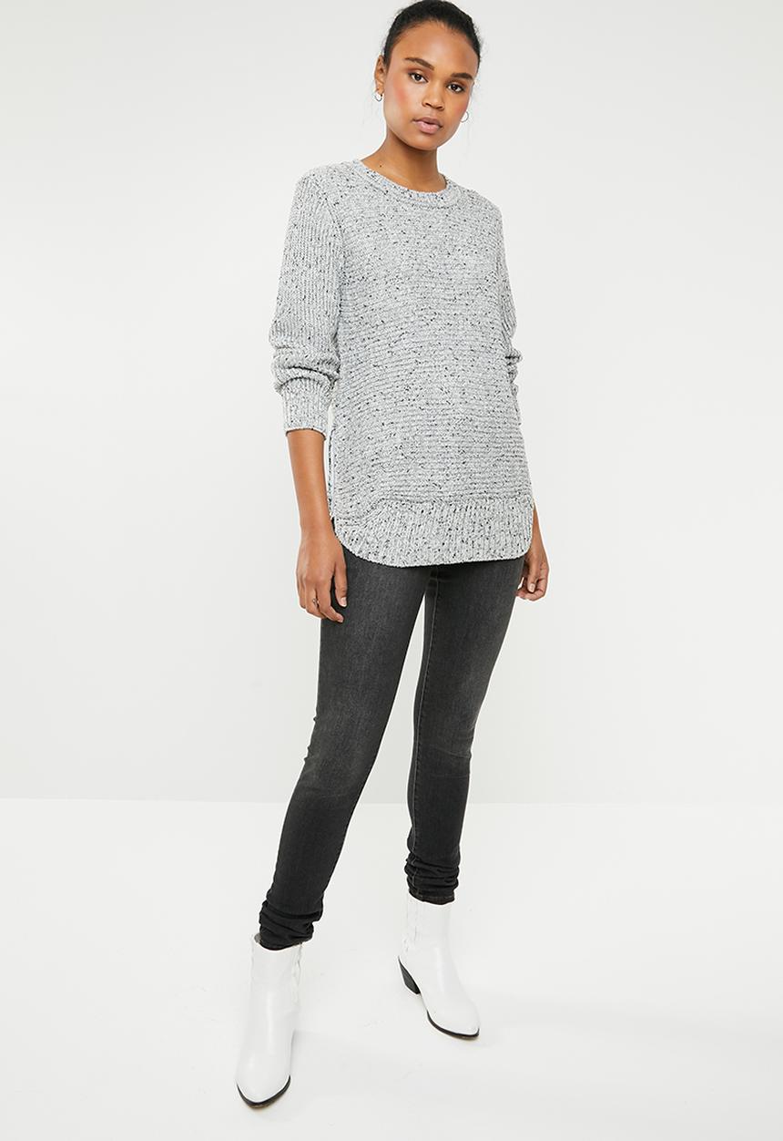 Revenge - Flecked ribbed sweater - grey