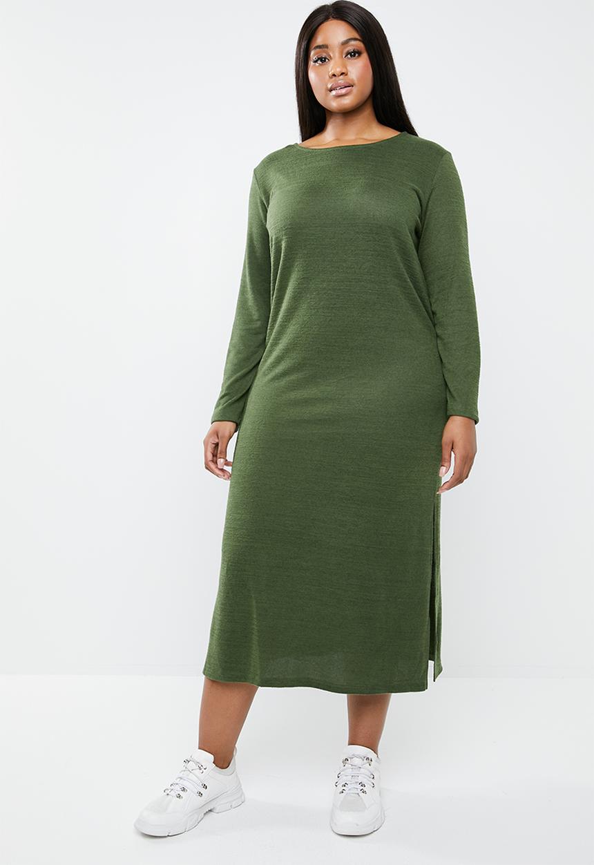 Superbalist - Longer length jersey dress - khaki