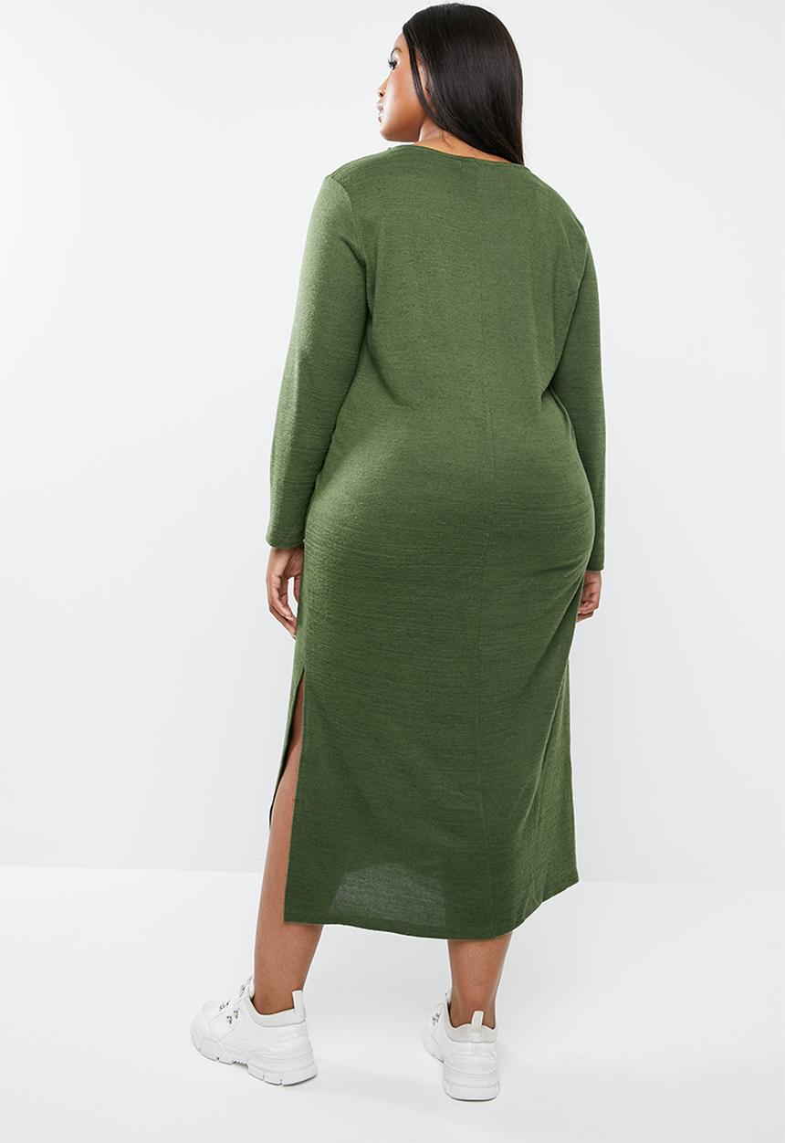 Superbalist - Longer length jersey dress - khaki