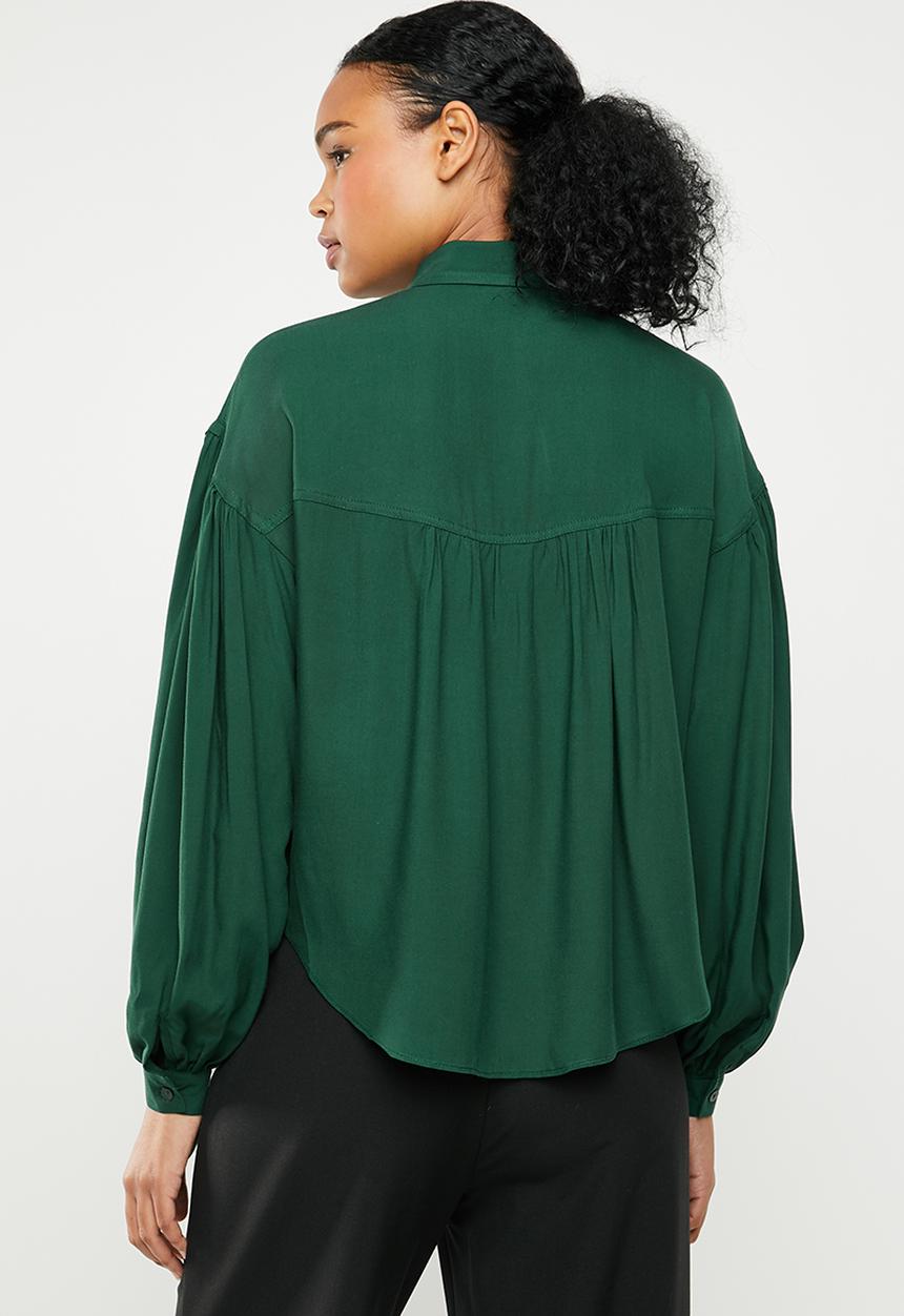 Superbalist - Blouson sleeve utility shirt - green