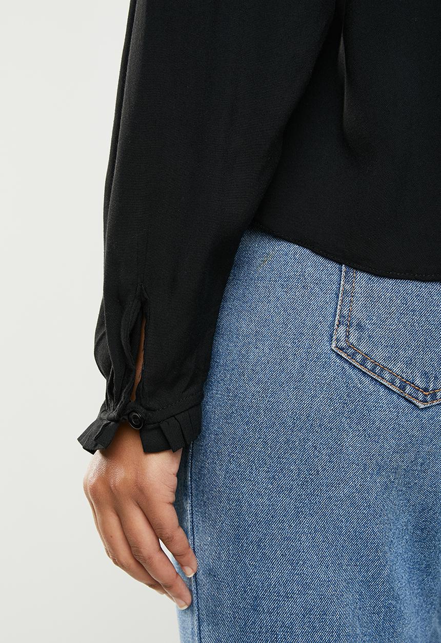 Superbalist - Pie crust shirt - black
