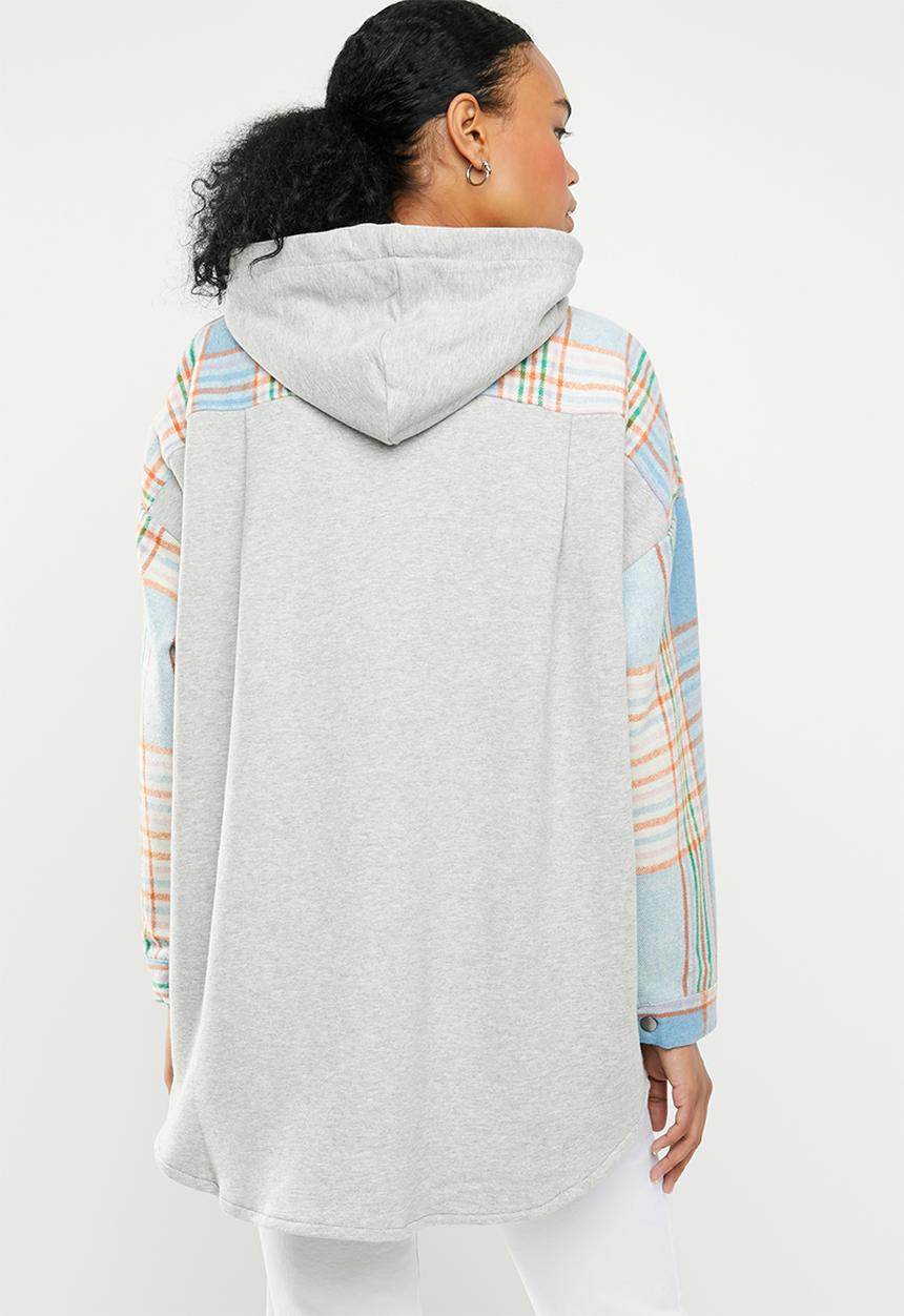 Missguided - Check longline shacket - multi
