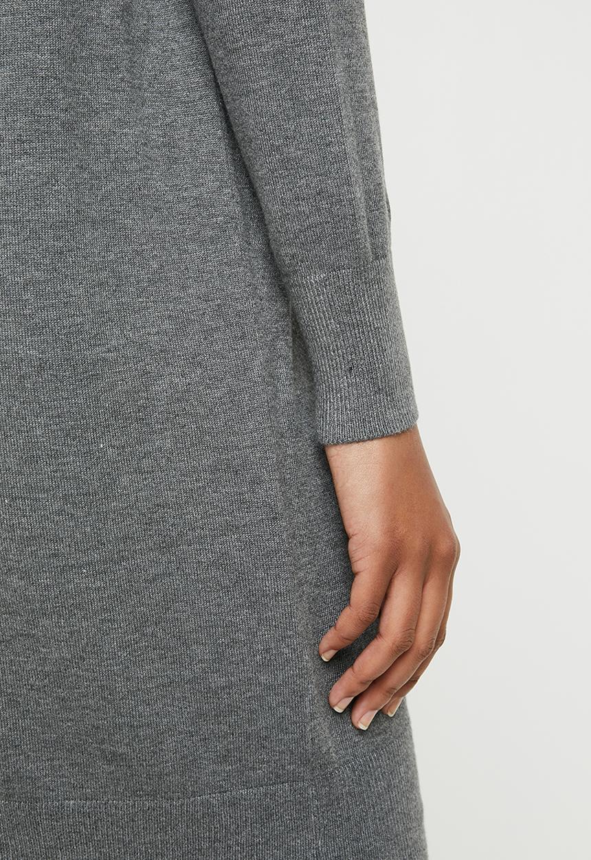 ONLY - Laura highneck knit dress - grey 