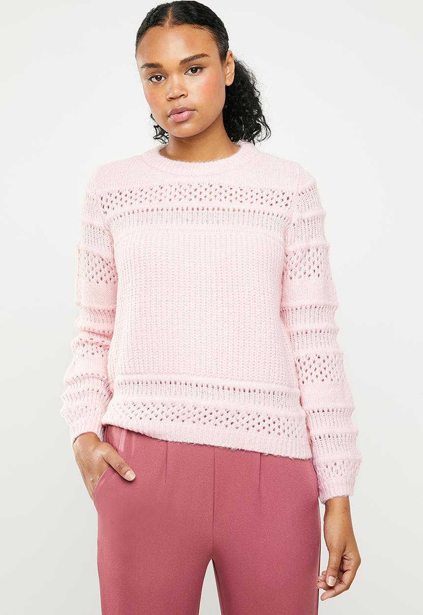 ONLY - Sammi long sleeve pullover top  - pink