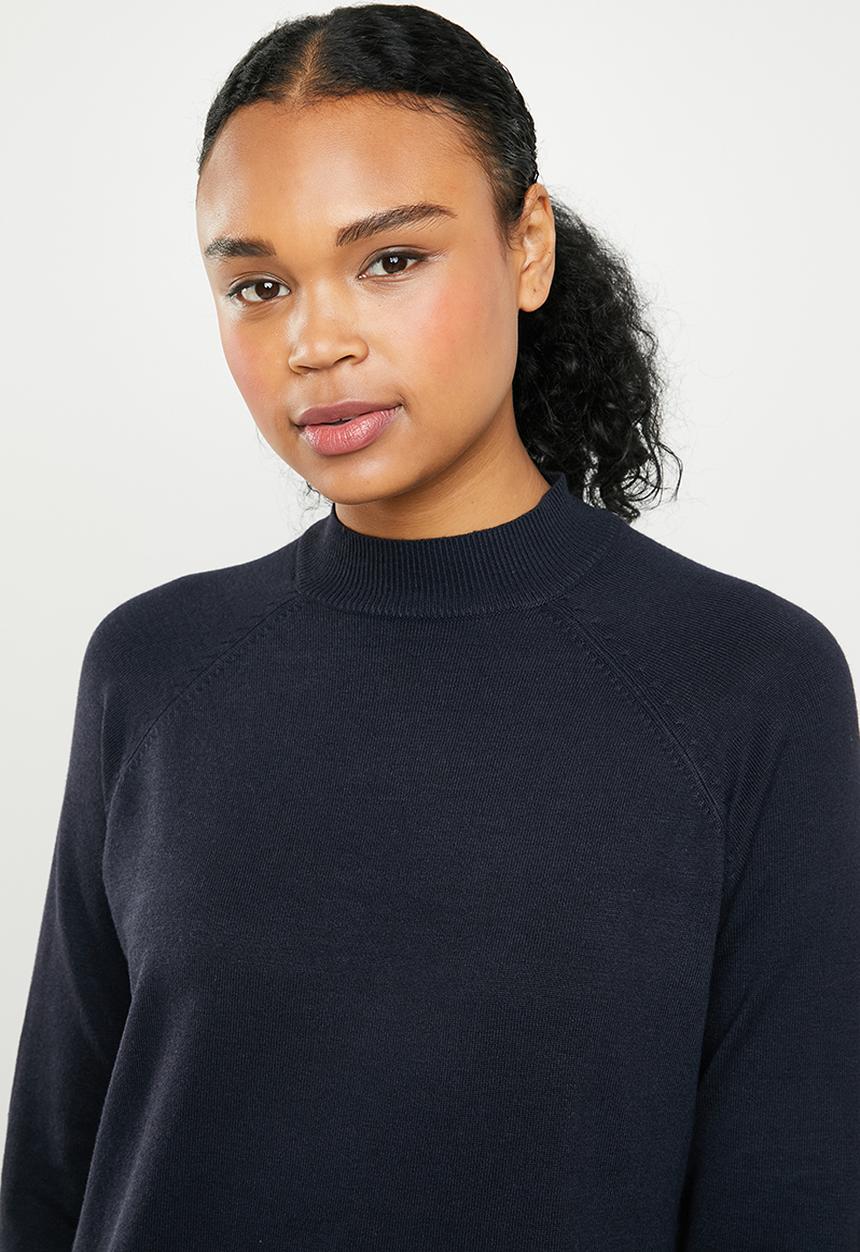ONLY - Laura highneck knit dress - navy