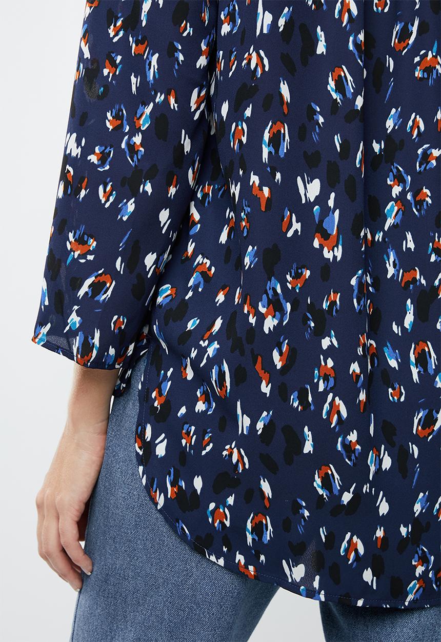 Vero Moda - Abber zigga print top - blue
