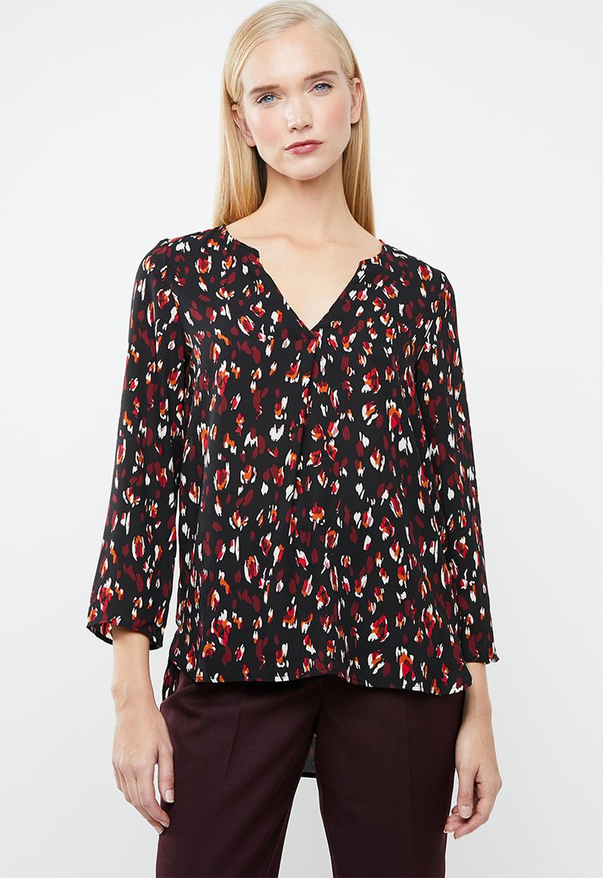 Vero Moda - Abber zigga top - black & red