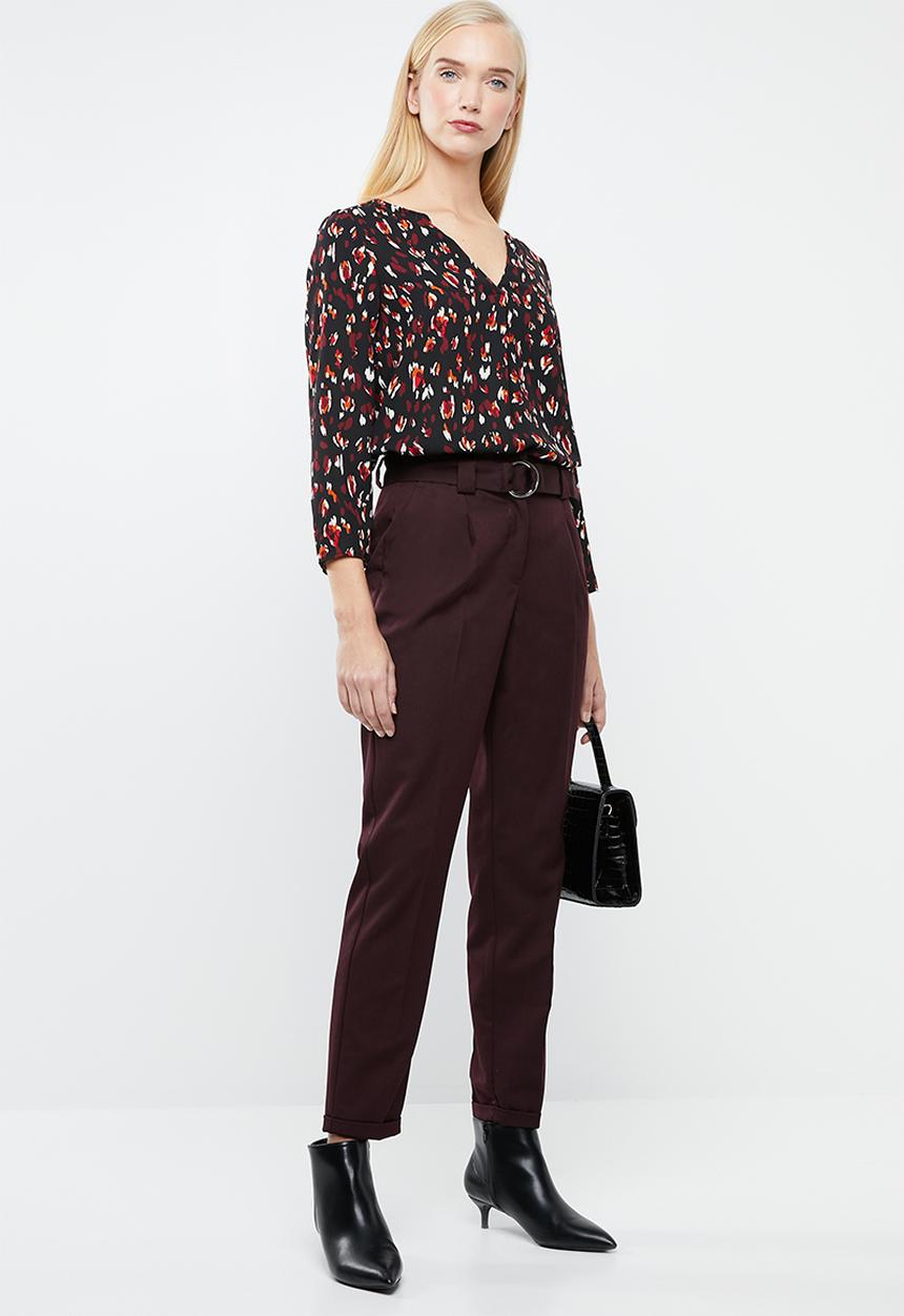 Vero Moda - Abber zigga top - black & red