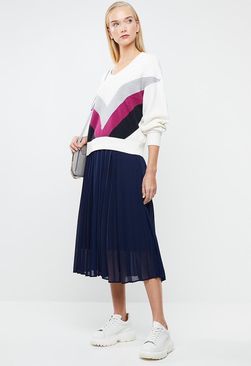 Vero Moda - Ocean V-neck colour block jersey - multi