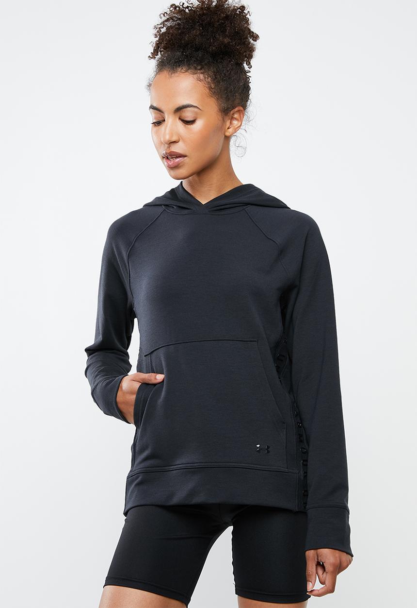 Under Armour - Feather fl hoodie - black 