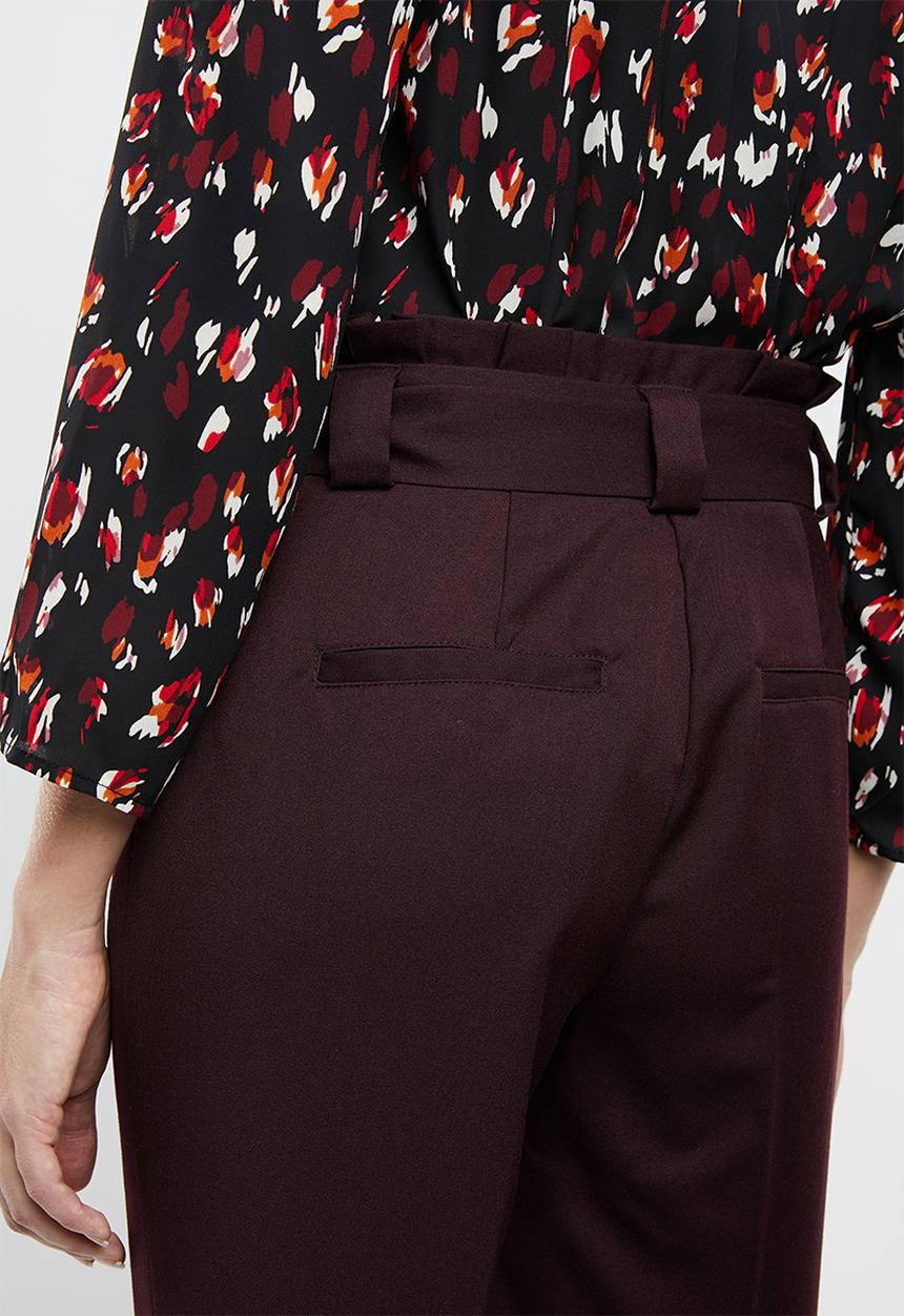 Vero Moda - Delfina highwaisted ankle pants - burgundy