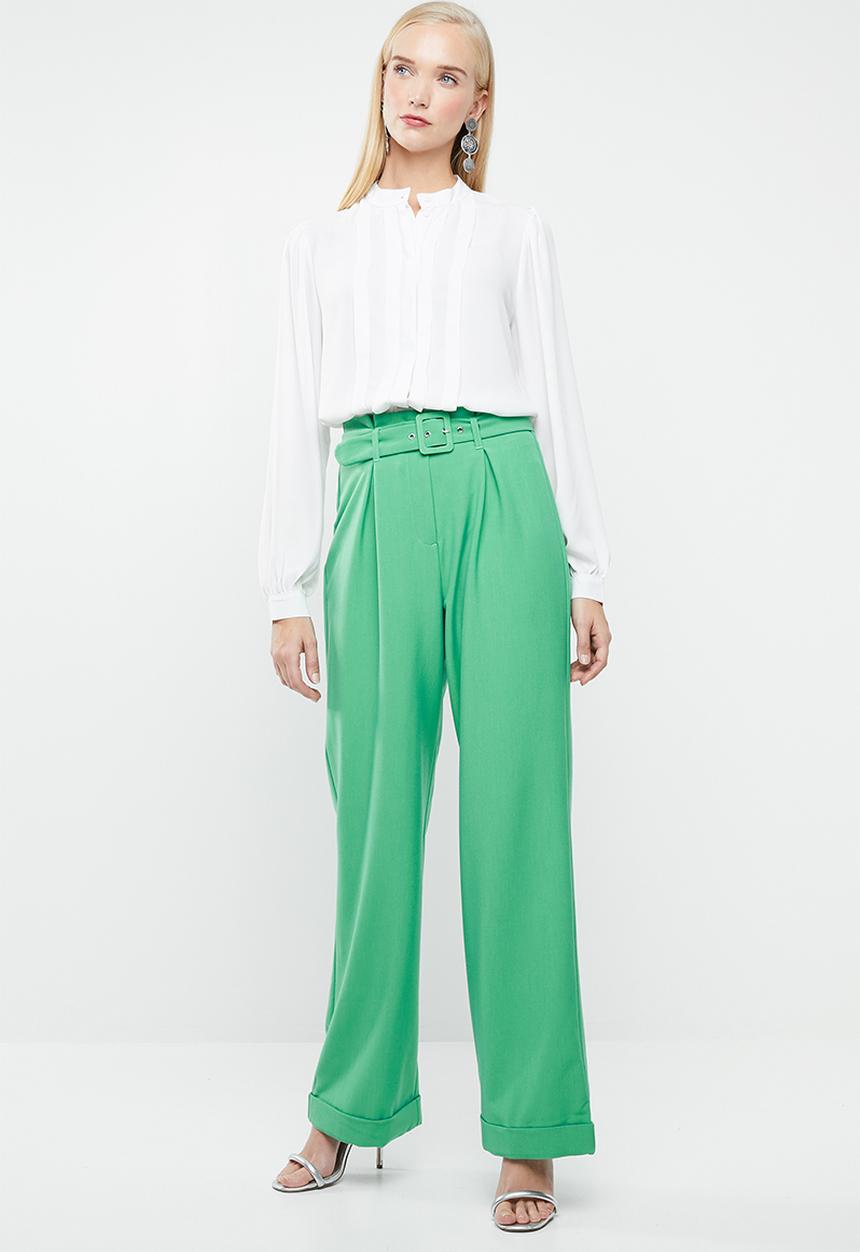 Vero Moda - Grow long sleeve pleated shirt - white