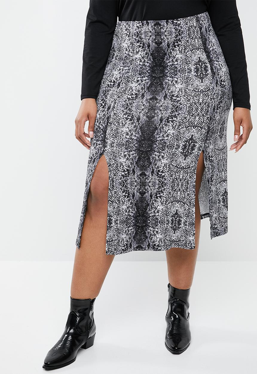 Superbalist - Side slit a-line skirt - multi 