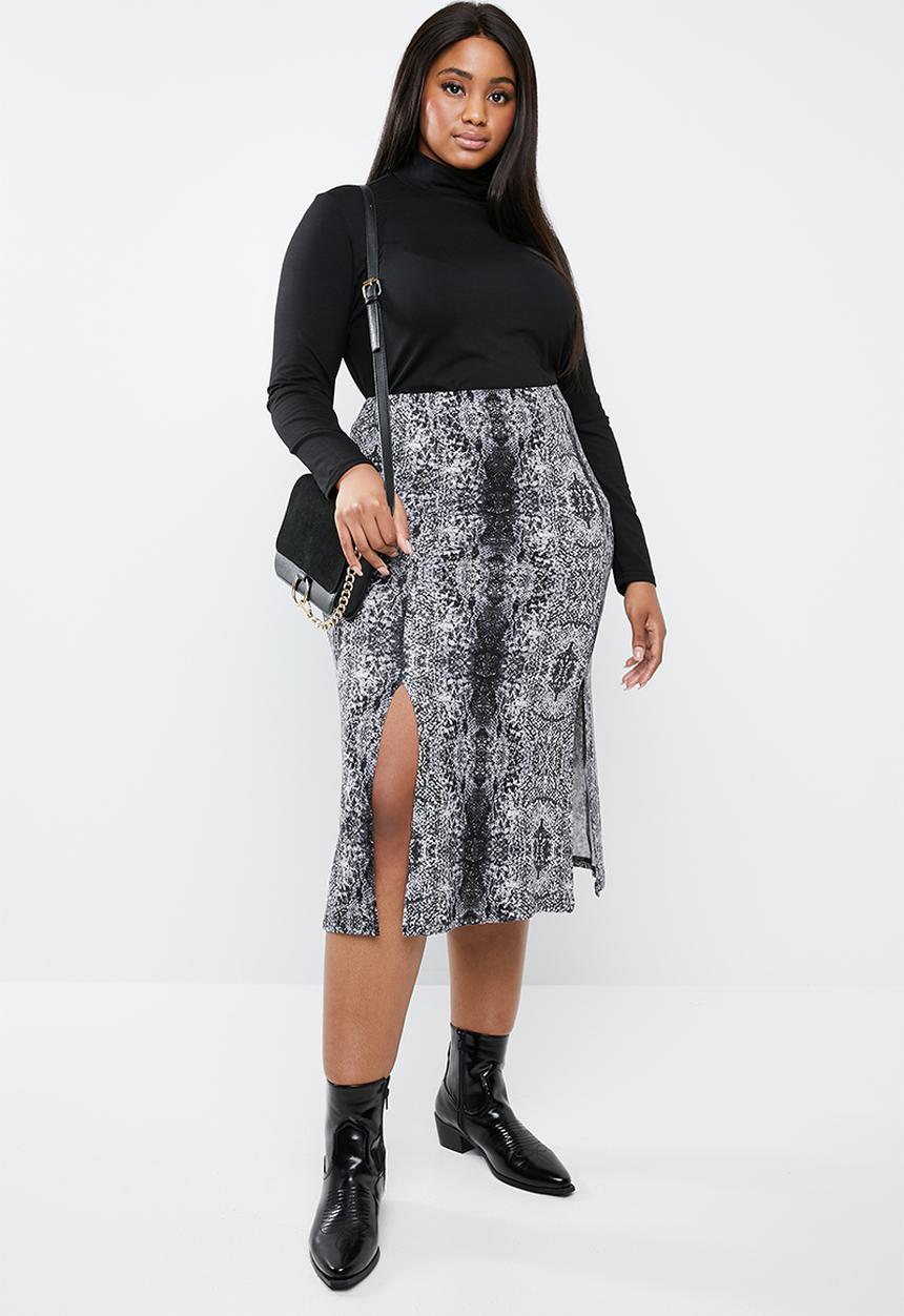 Superbalist - Side slit a-line skirt - multi 