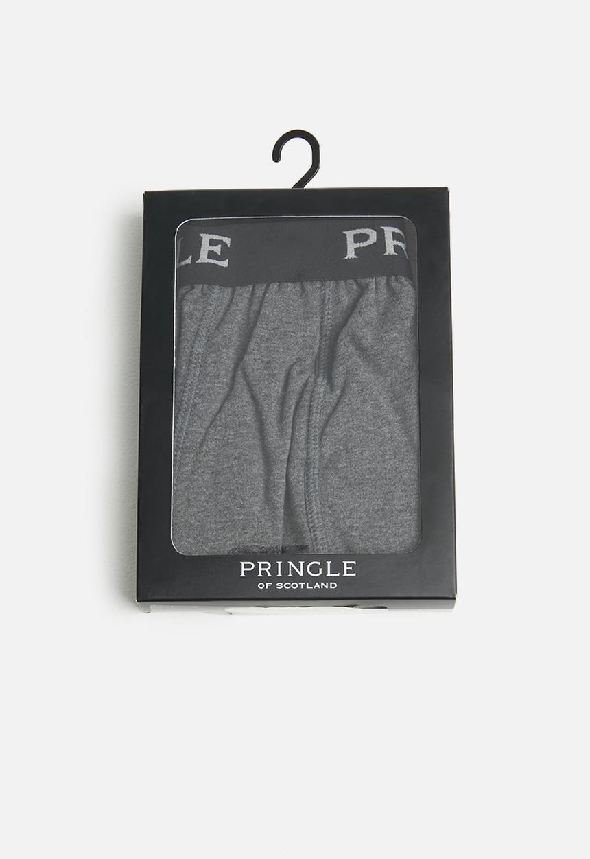 Pringle of Scotland - Simon knitted boxers - charcoal