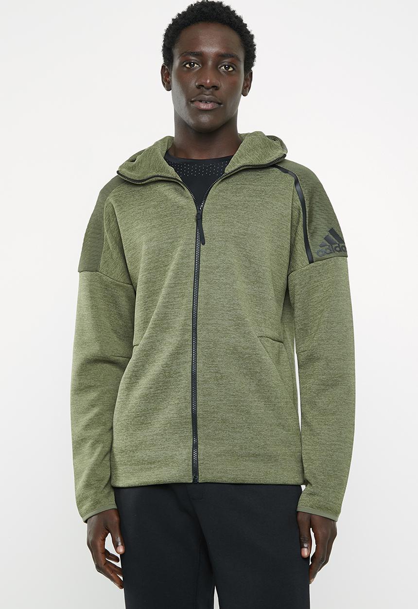 adidas Performance - Zne mesh hoodie - khaki & black