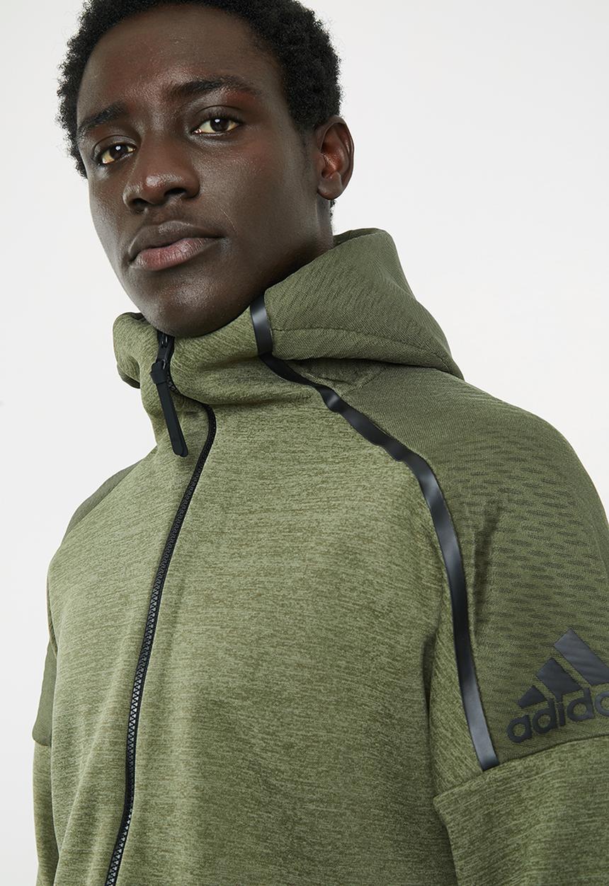 adidas Performance - Zne mesh hoodie - khaki & black