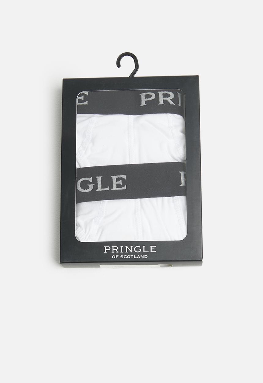 Pringle of Scotland - George 2 pack plain briefs - white