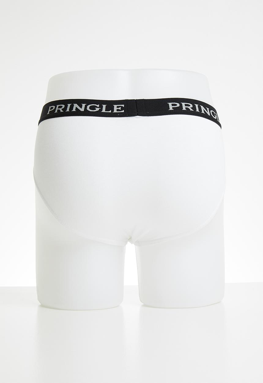 Pringle of Scotland - George 2 pack plain briefs - white