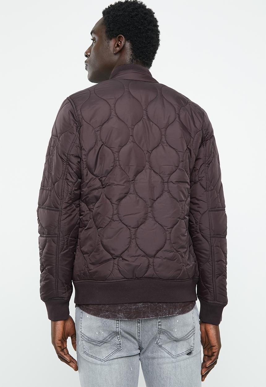 S.P.C.C - Quilted bomber jacket - burgundy