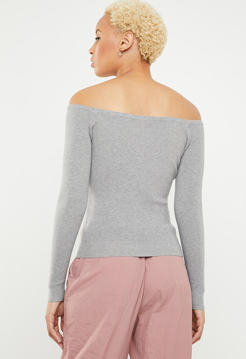 SISSY BOY - Blossom lace up knitwear - grey