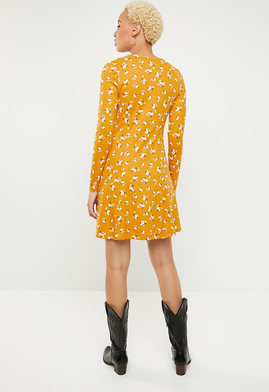 New Look - Betsy button down dress - yellow