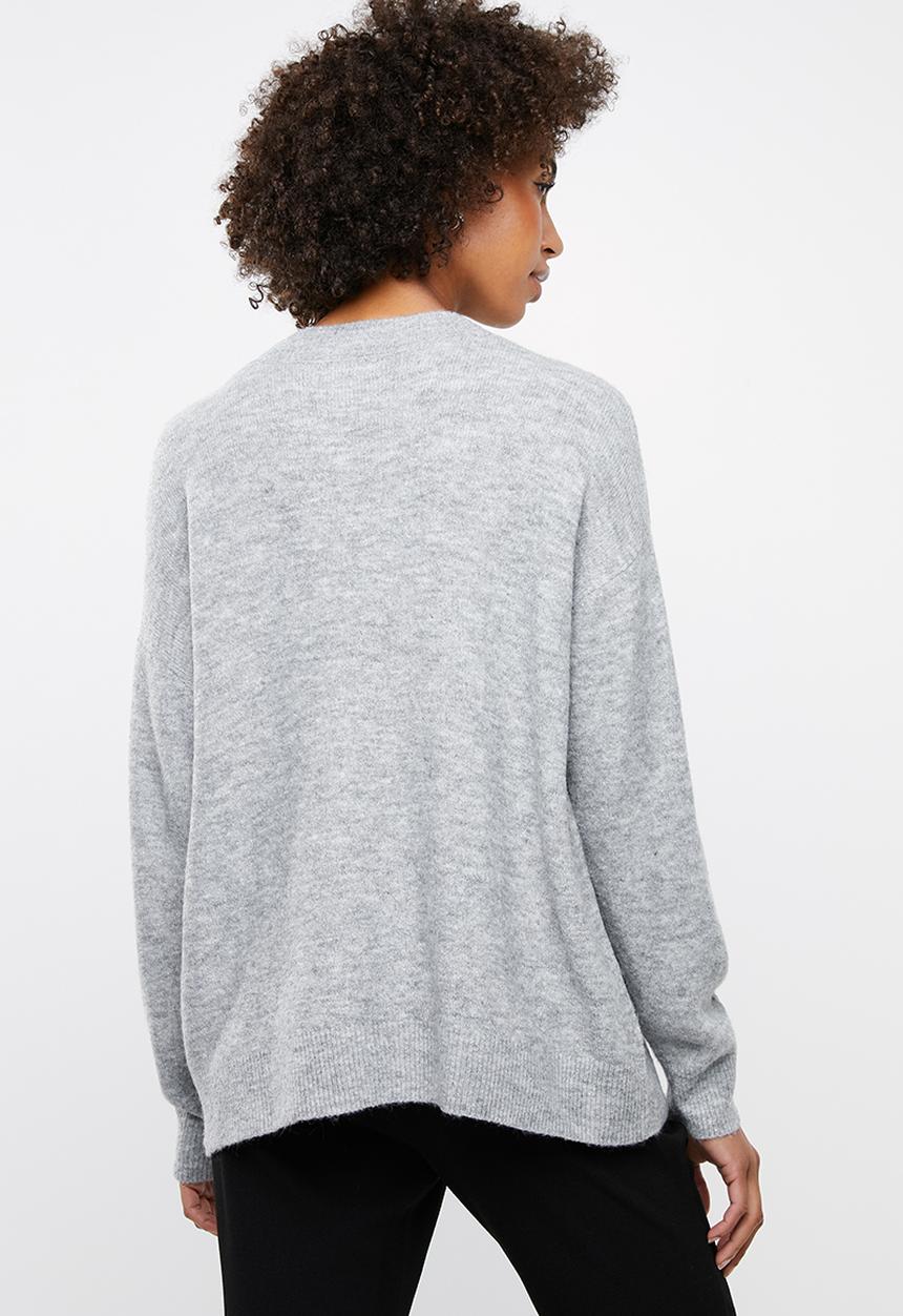 edit - Boxy wide hemline sweater - grey