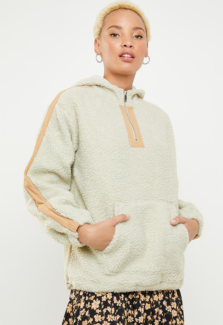 Cotton On - Oversize polar fleece top - cream