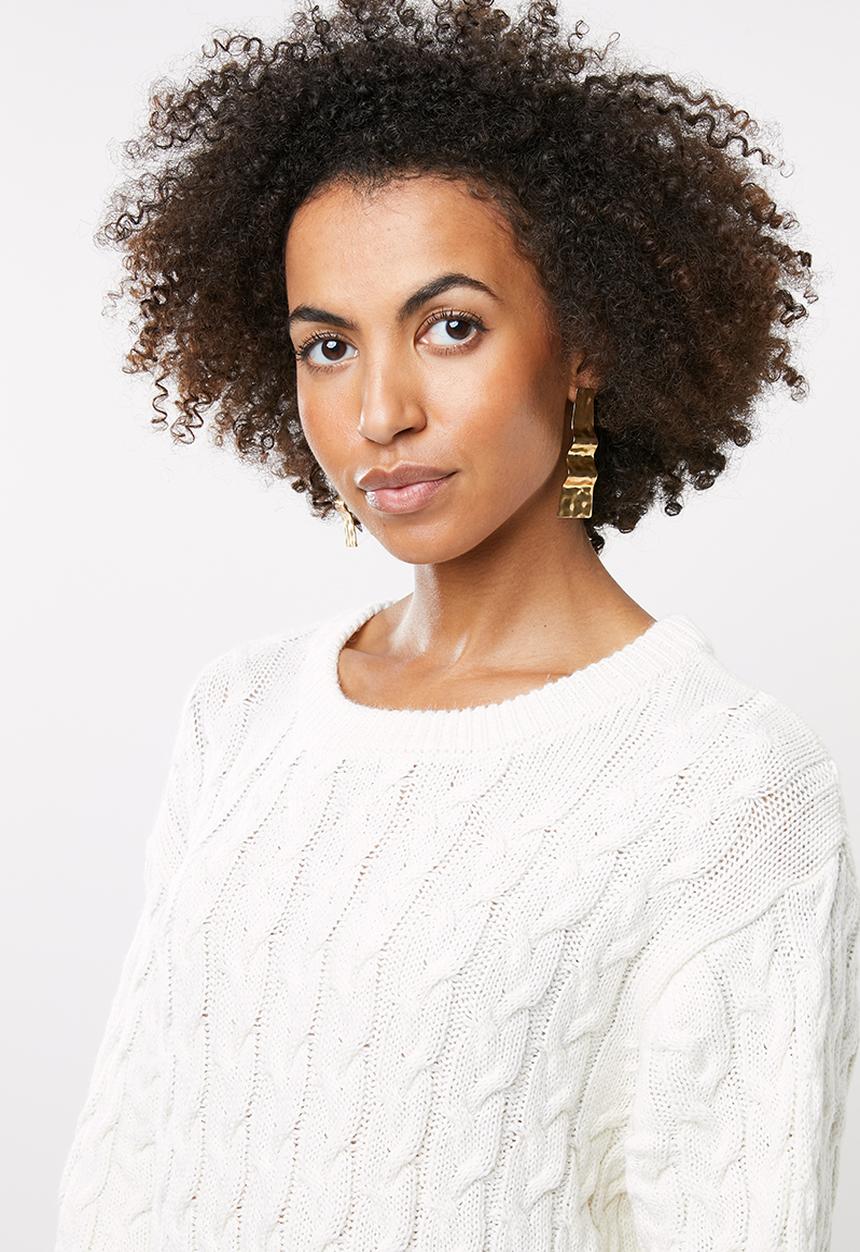 edit - Cable knit tunic - neutral