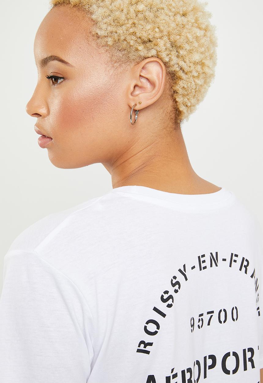 Cotton On - Classic slogan aerosports tee - white