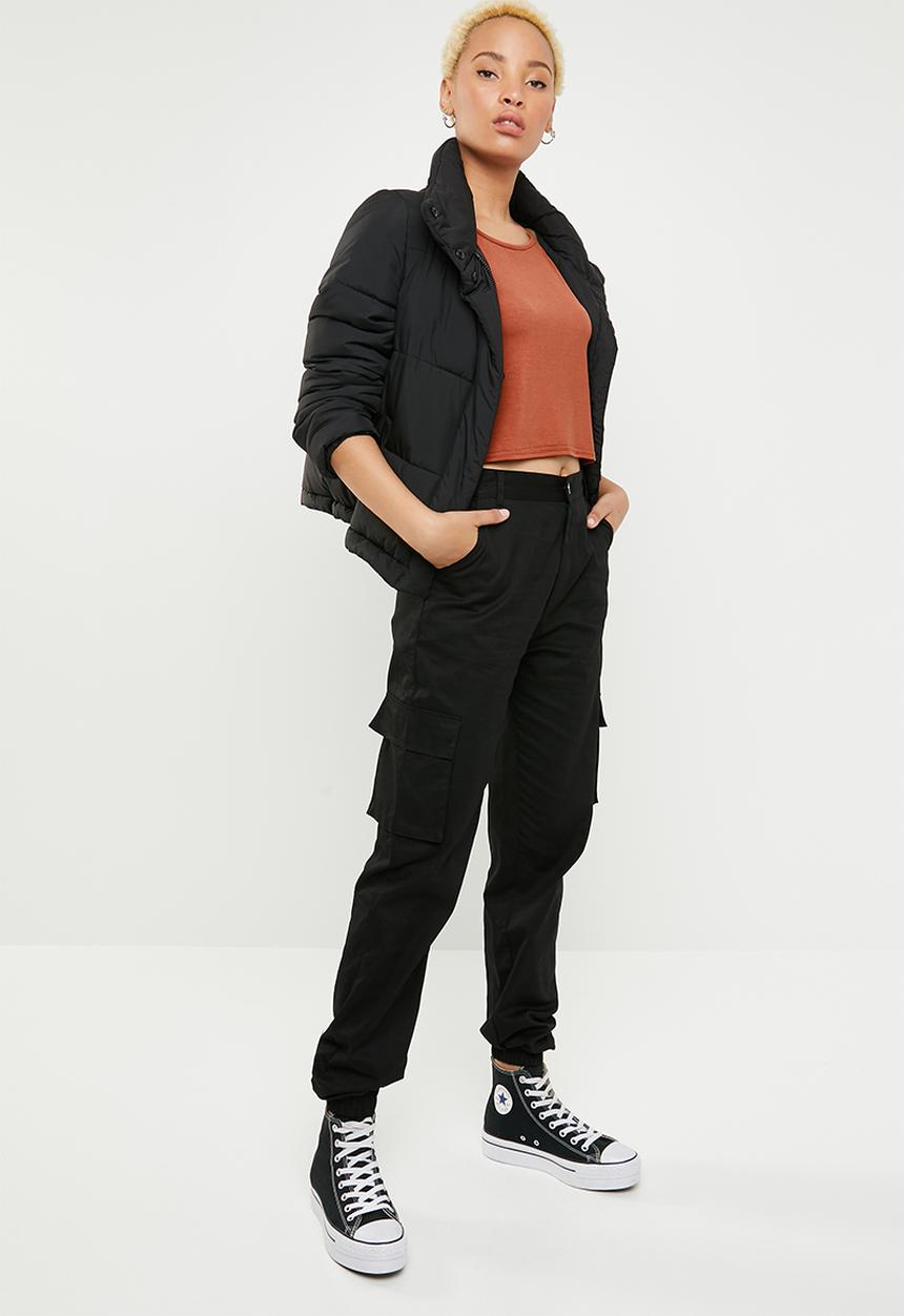 c(inch) - High neck crop top - rust