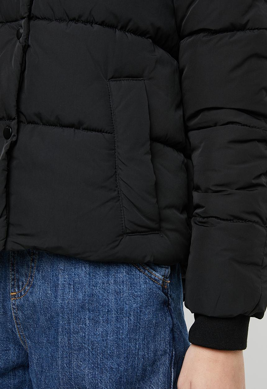 ONLY - Mari cowl neck puffa jacket - black