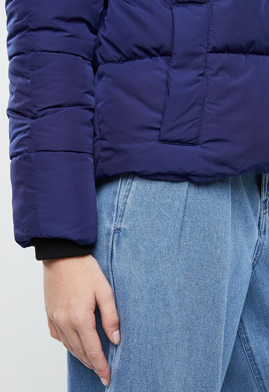 ONLY - Mari cowl neck puffa jacket - blue