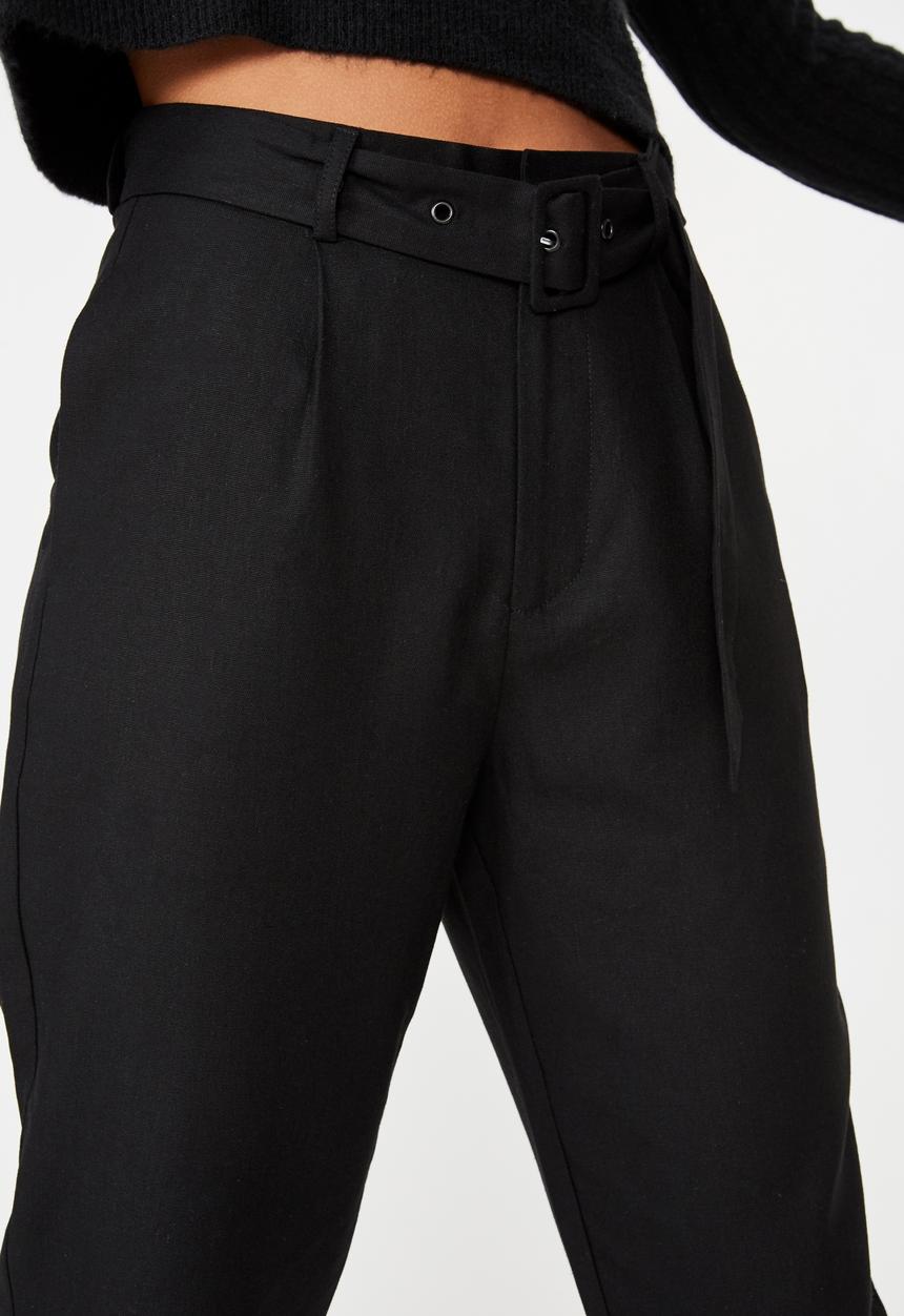 Cotton On - Jacklyn buckle pants - black
