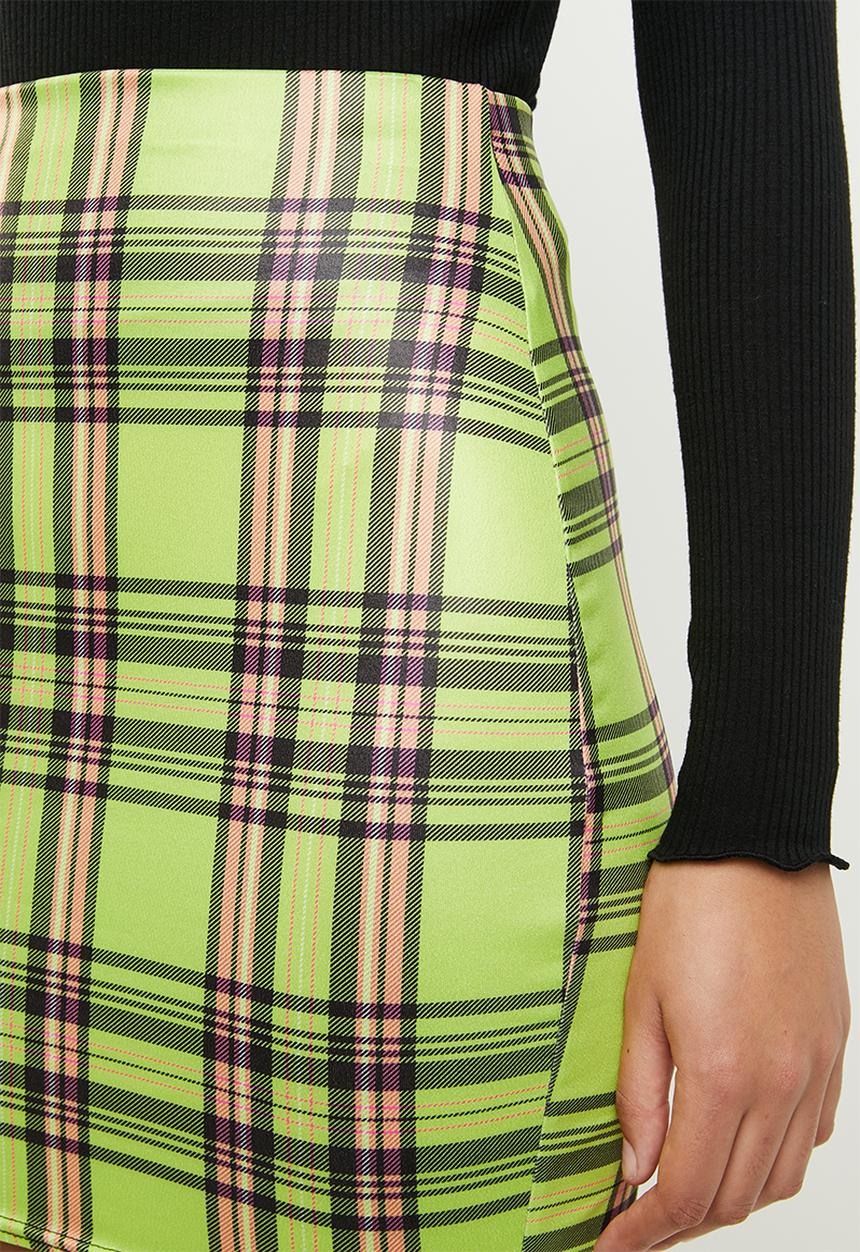 Missguided - Check mini - green